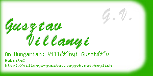 gusztav villanyi business card